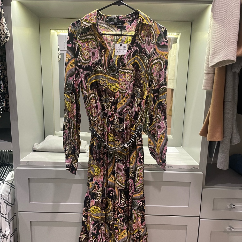 Zara Small Print Dress